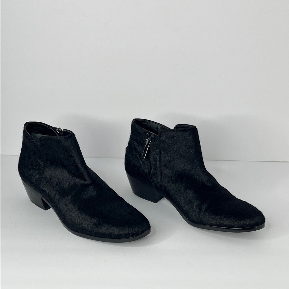 SAM‎ EDELMAN Black Calf Hair Ankle Boots Sz 8